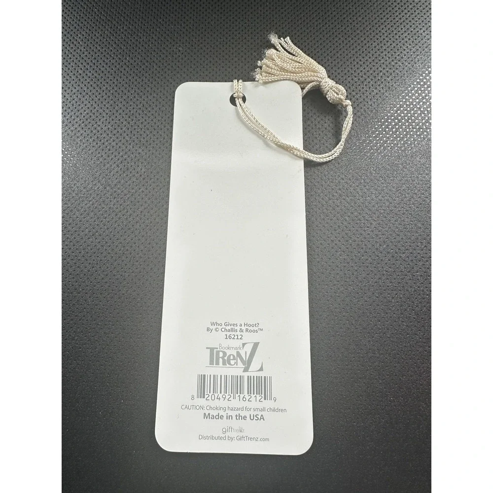Who Gives A Hoot 3D Bookmark with Tassle New